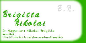 brigitta nikolai business card